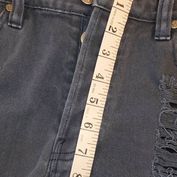 NWOT Mink Pink Slasher Flick Dark Blue Cutoff Jean Shorts S - Picture 11 of 12